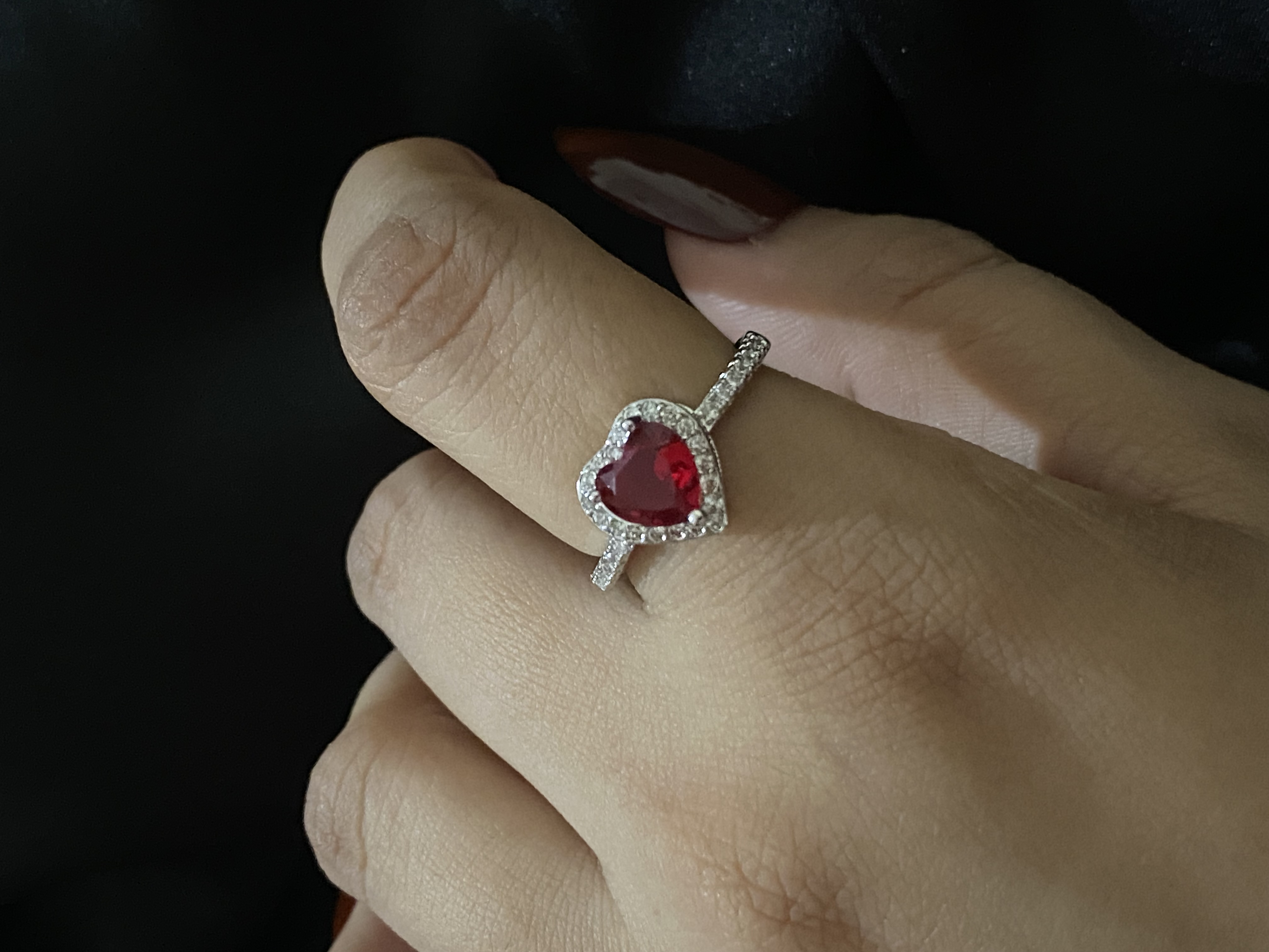 Beautiful ❤️heart shape ring adjustable size